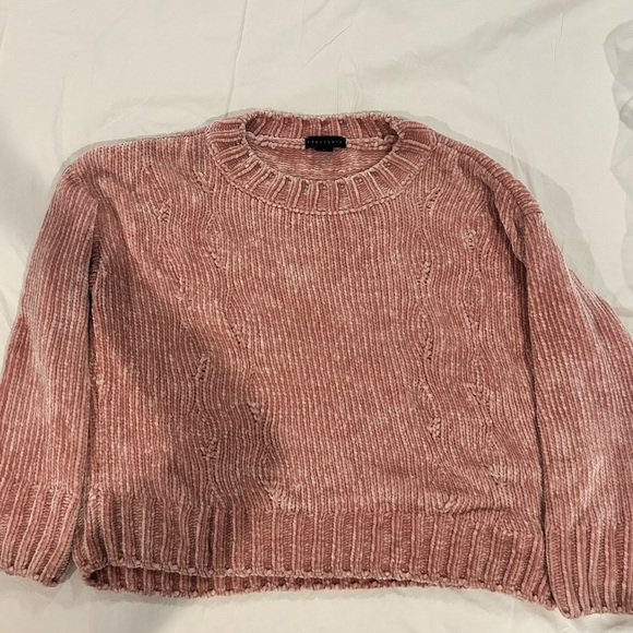 Soft Sanctuary Blush pink mauve chenille sweater size small - Picture 1 of 6